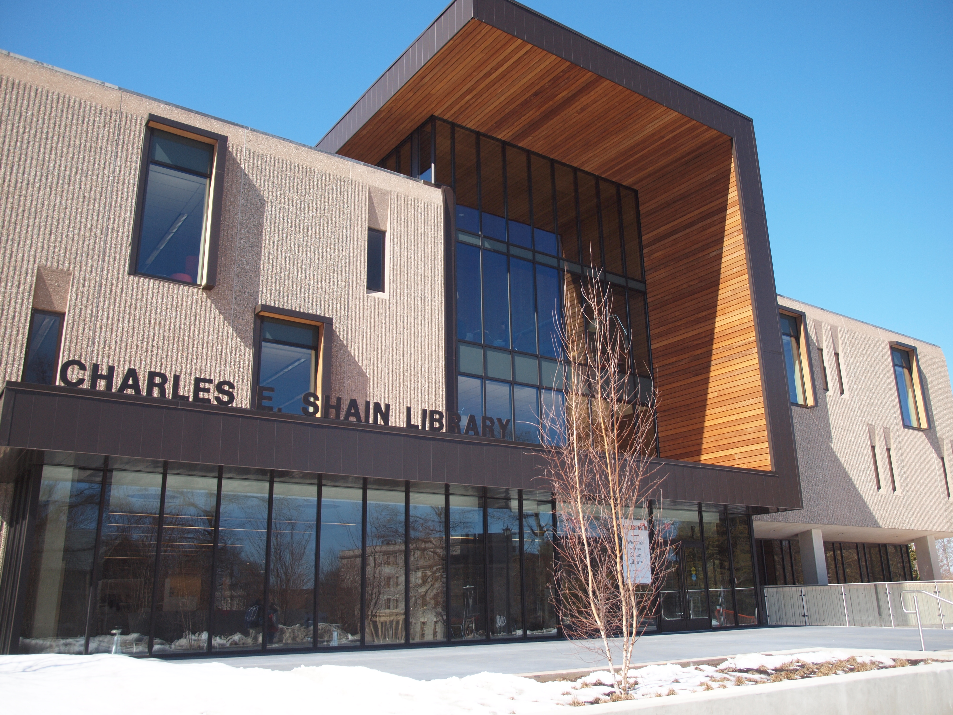 The exterior of the newly renovated library 