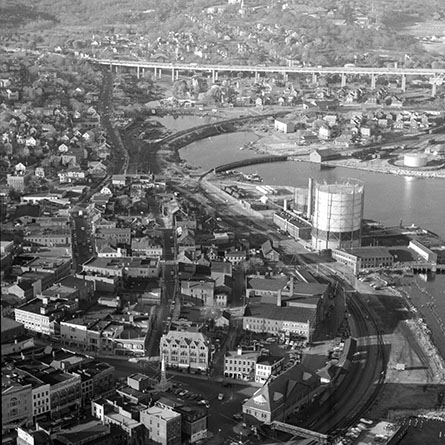 New London right before redevelopment, October 1959. The Day Publishing Company. 