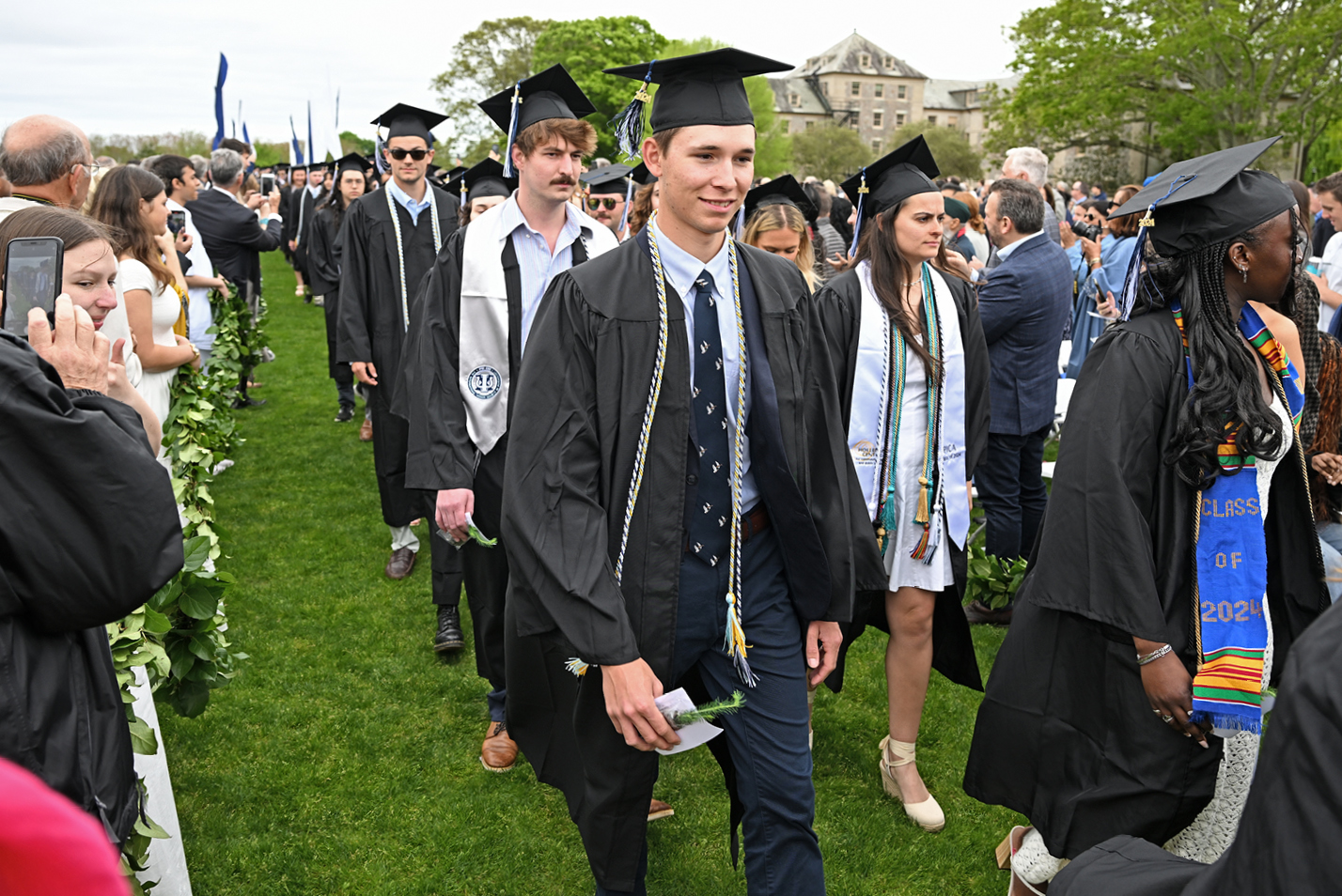 Students process to their seats.