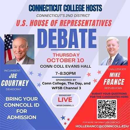 Conn to host Congressional debate on Oct. 10